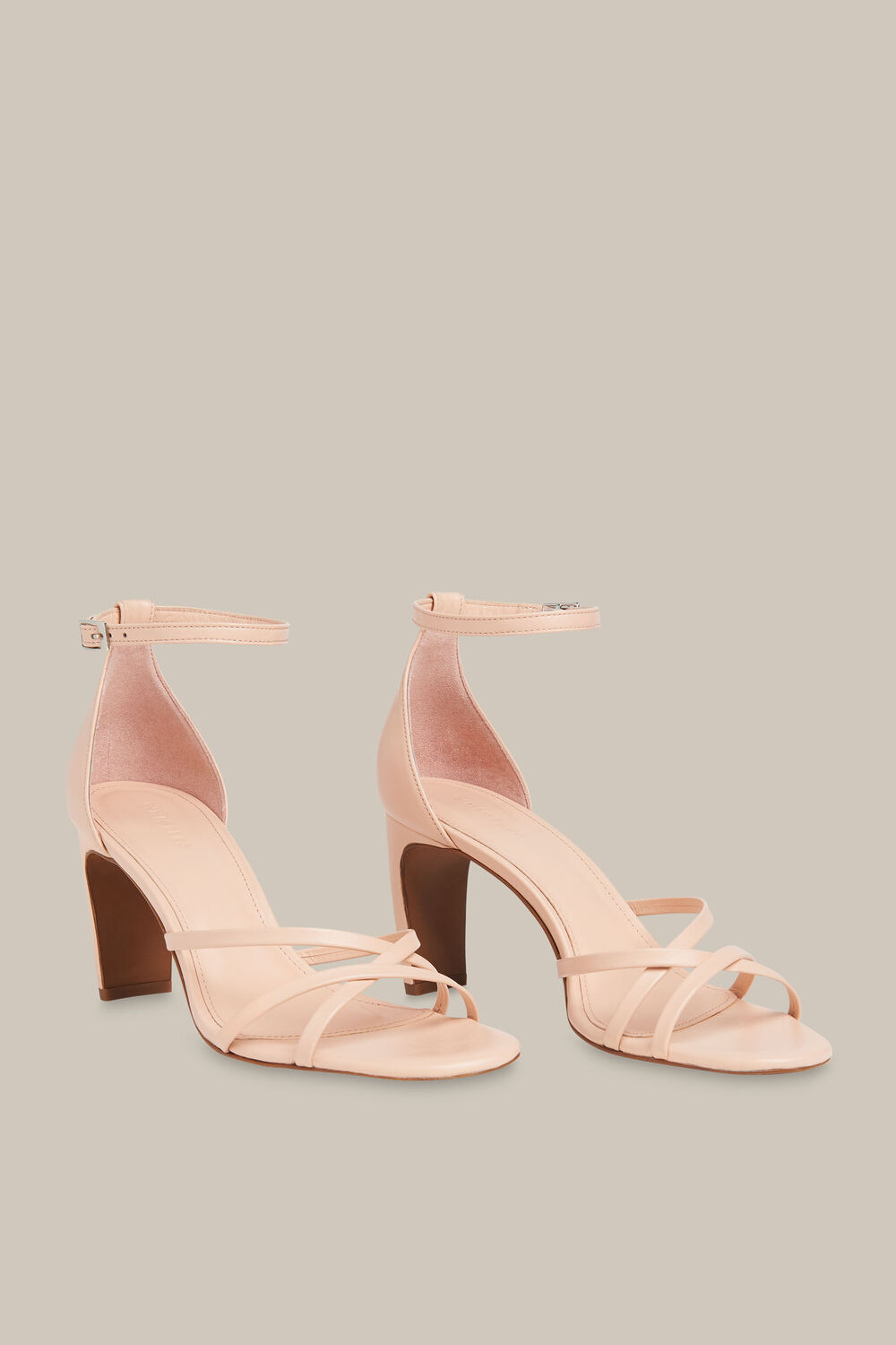 Hallie Strappy High Sandal Pale Pink
