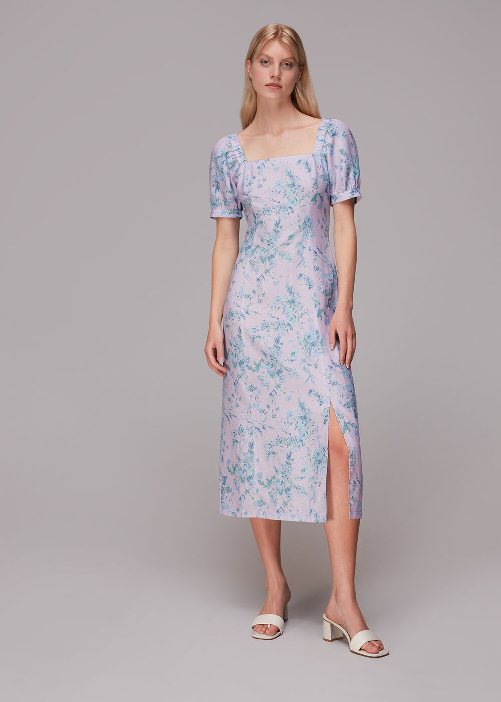 Multicolour Floral Bouquet Print Midi