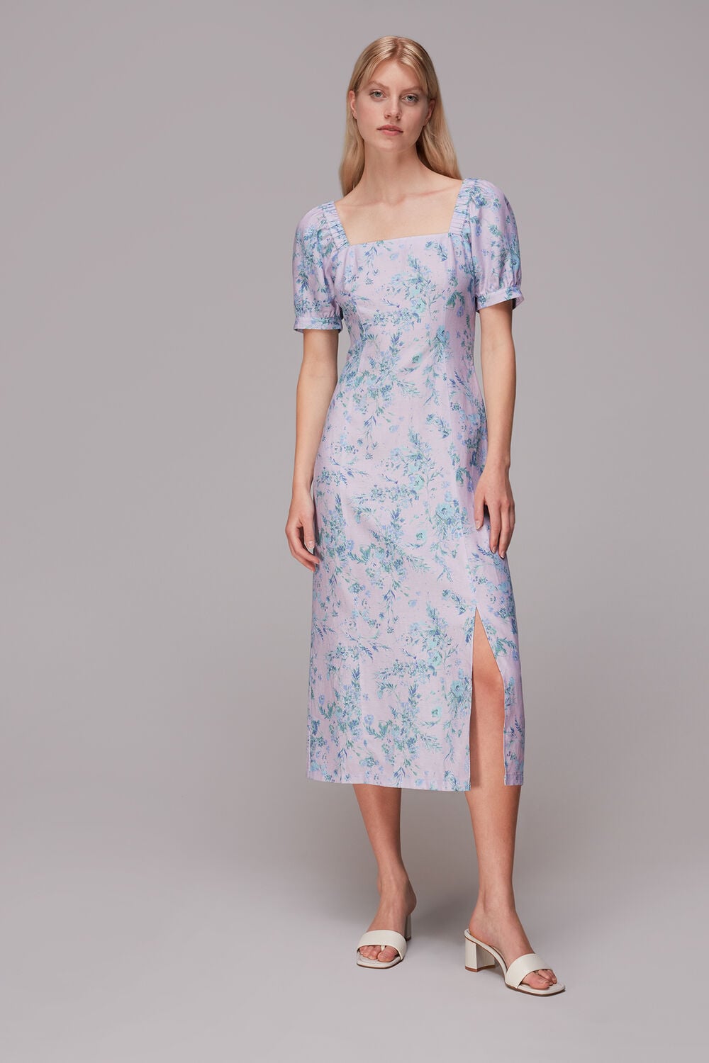 Multicolour Floral Bouquet Print Midi