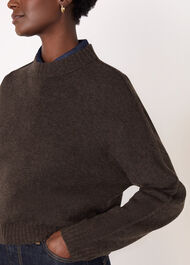 Wool Curved Hem Knit