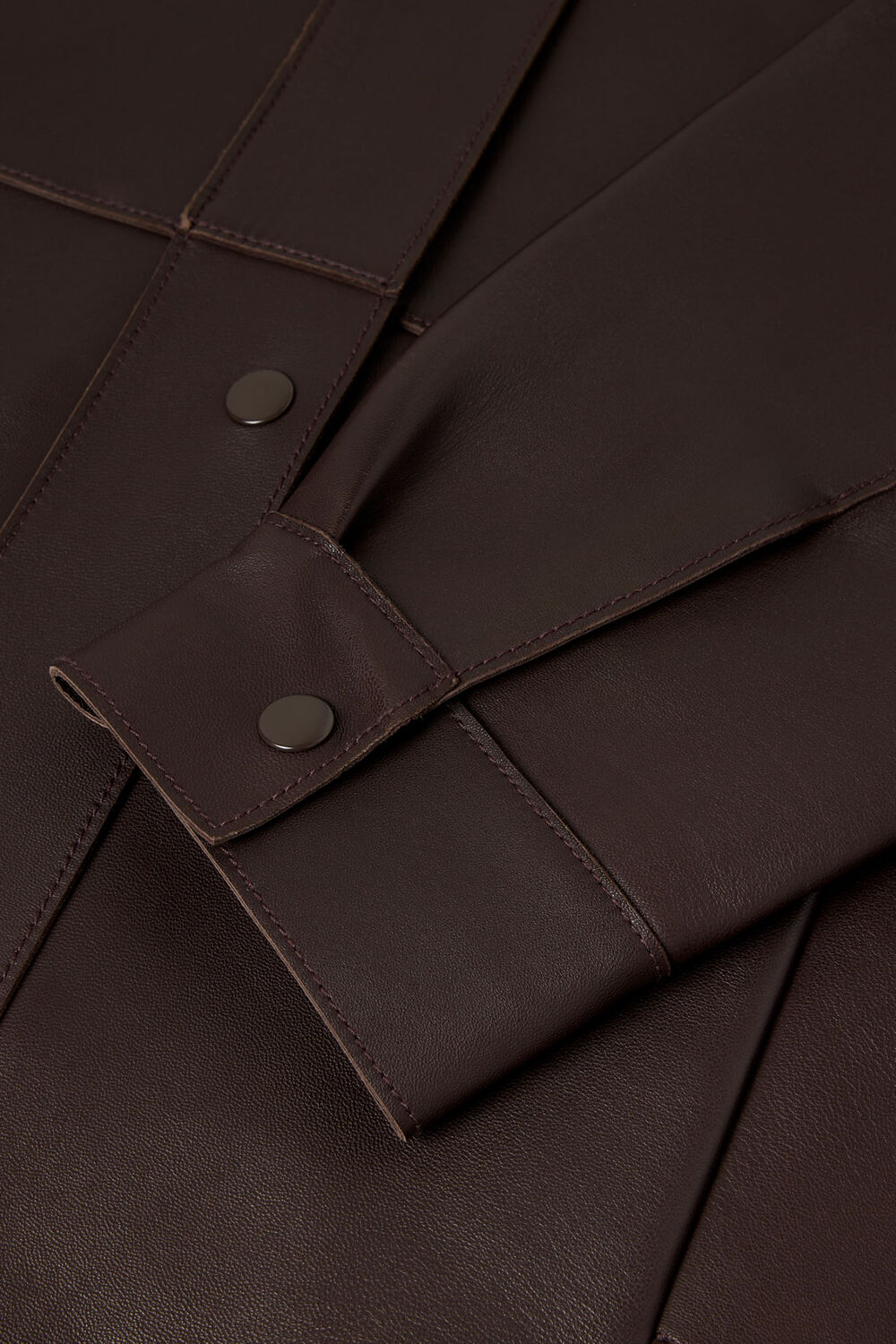 Brown Clean Bonded Leather Jacket