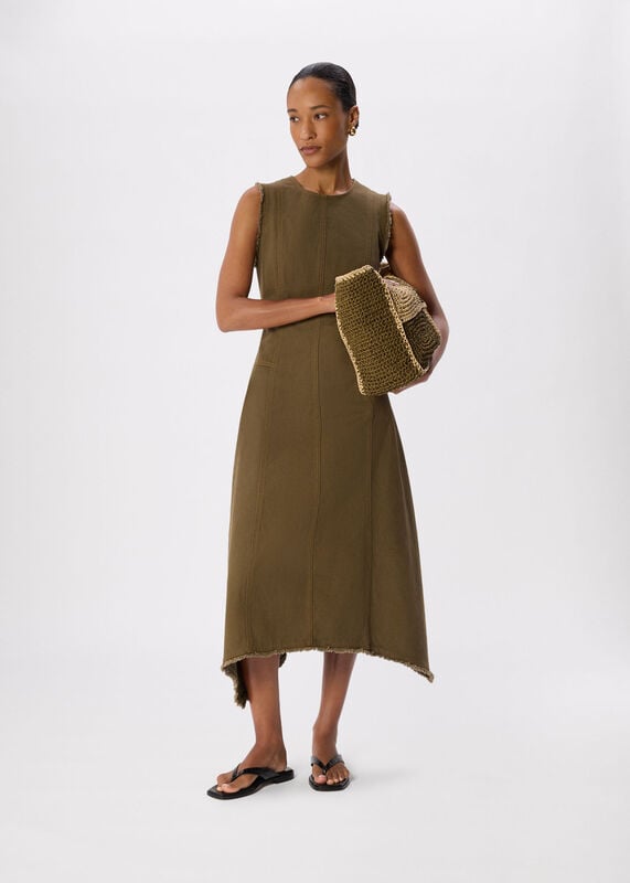 Khaki Utility Twill Dress