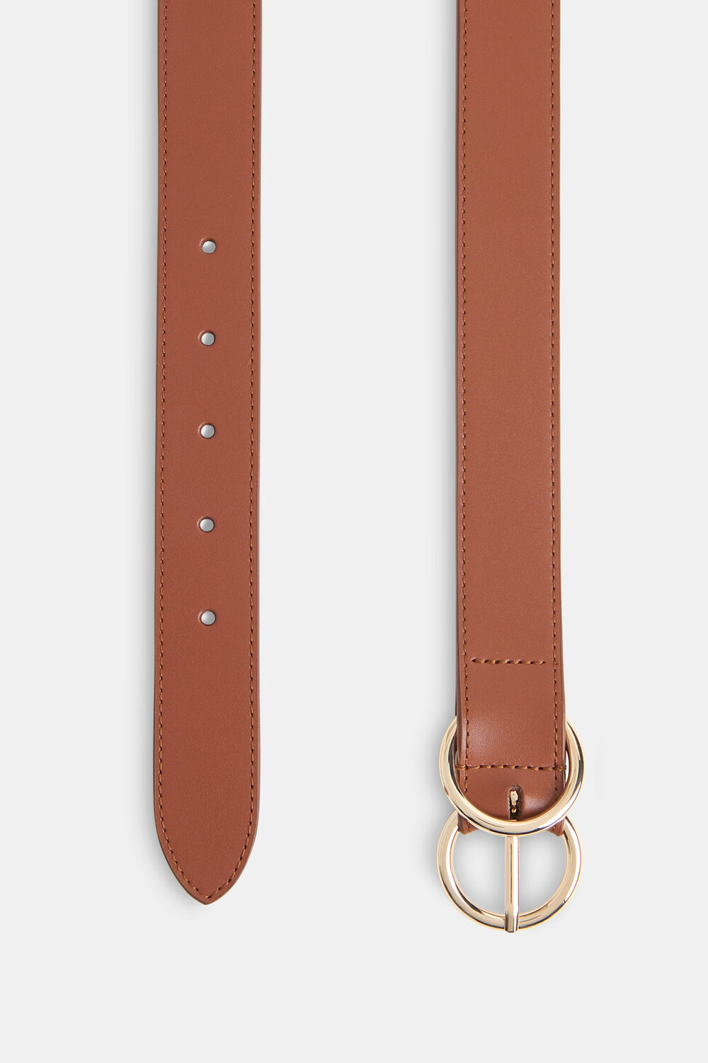 Tan Double Ring Buckle Belt