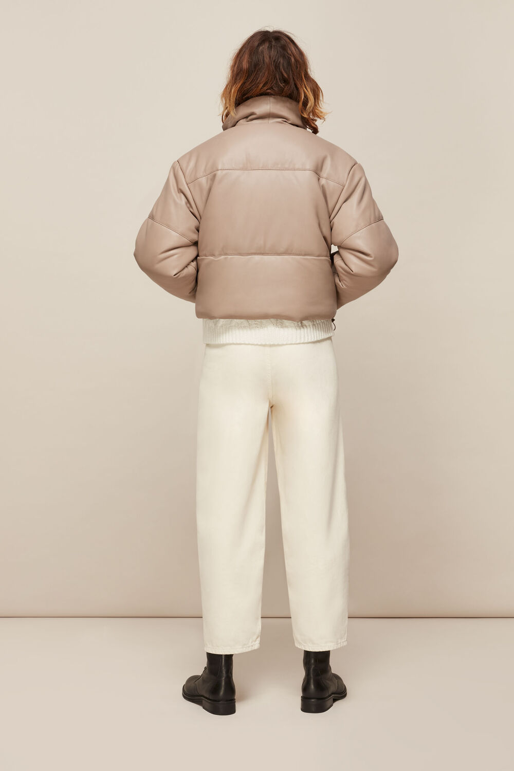 Yaz Leather Puffer Jacket