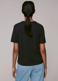 Rosa Double Trim T Shirt Black