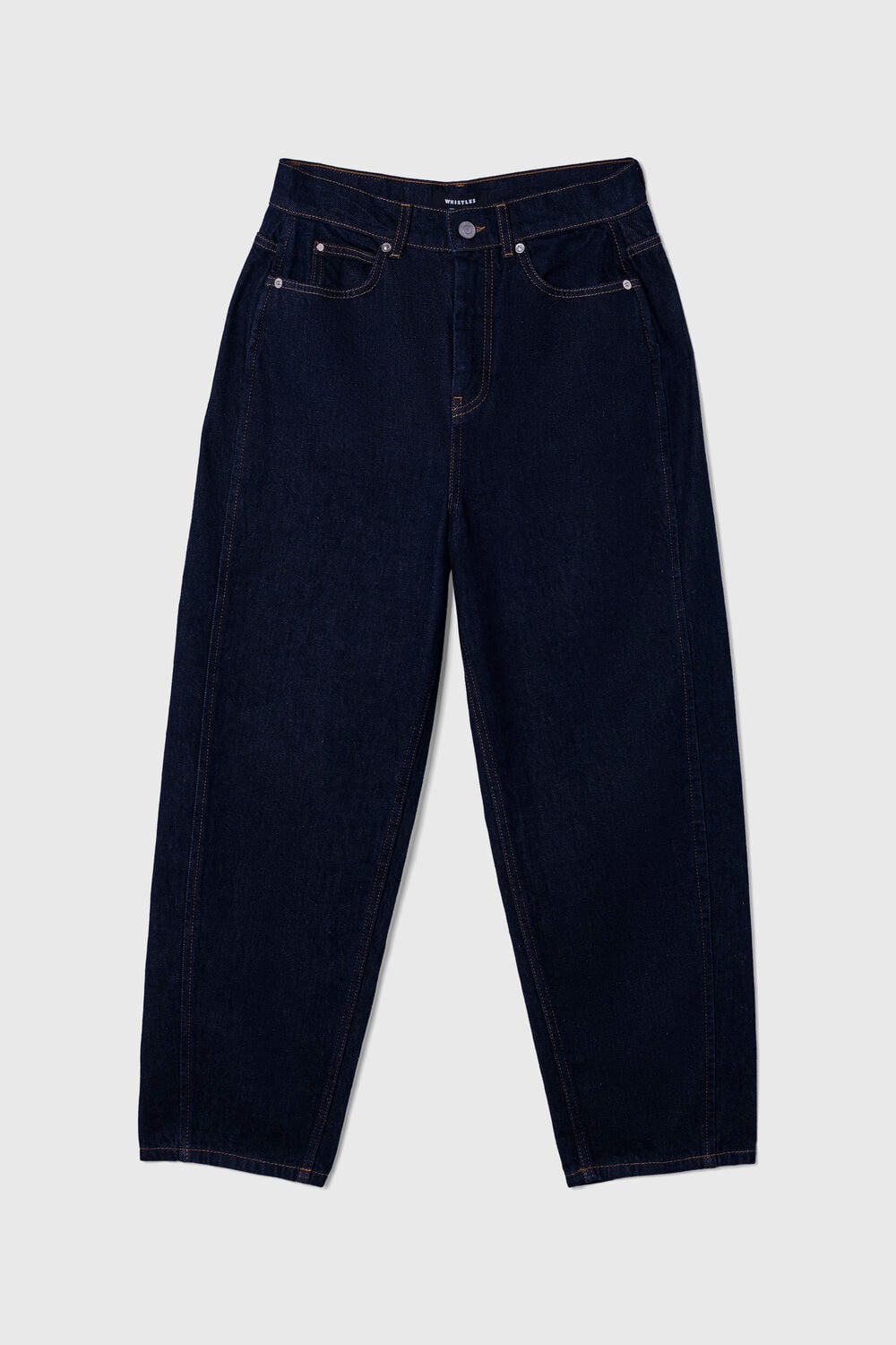 Dark Denim Authentic Barrel Leg Jean