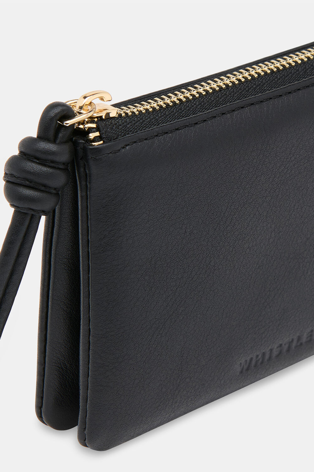 Black Knotted Zip Pull Purse