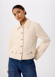 Petite Cropped Boucle Jacket