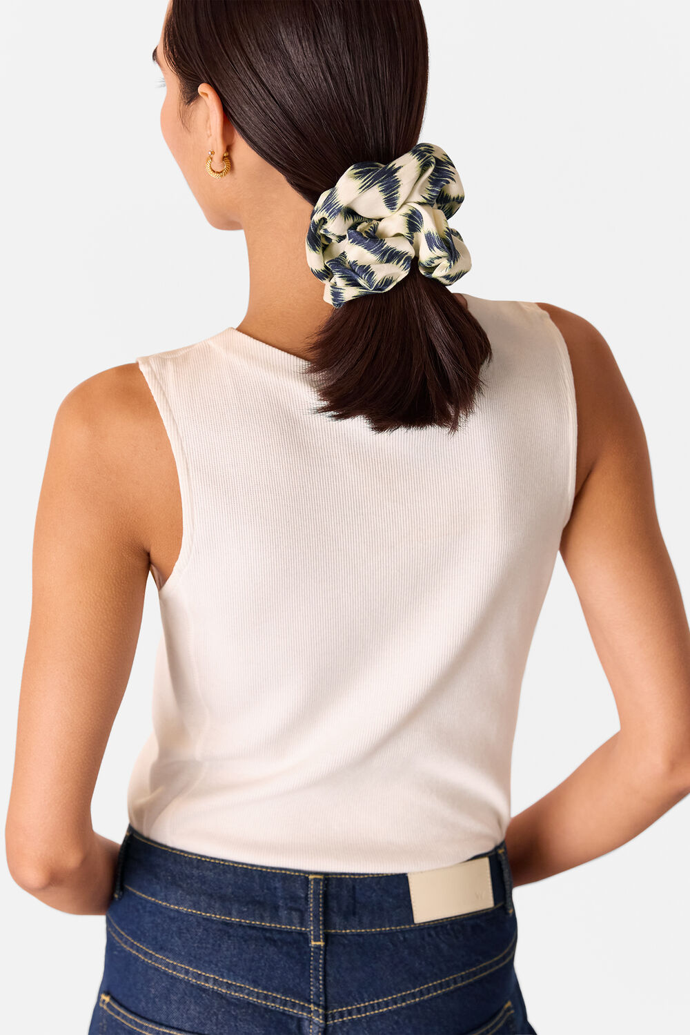 Feathered Tiger Scrunchie