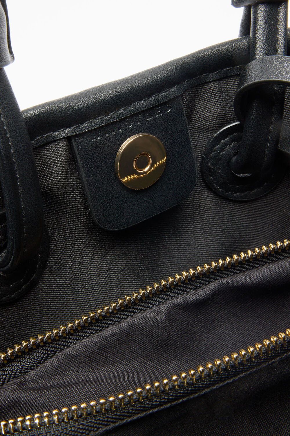 Neutral Aylin Mini Straw Tote Bag