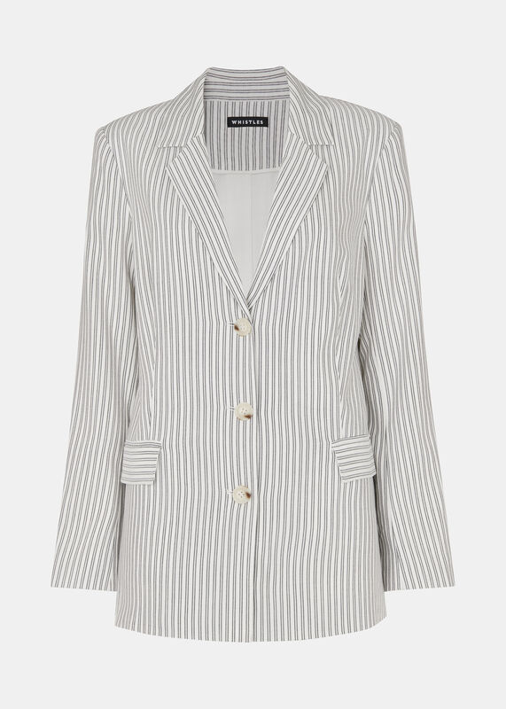 Ivory Luna Stripe Blazer