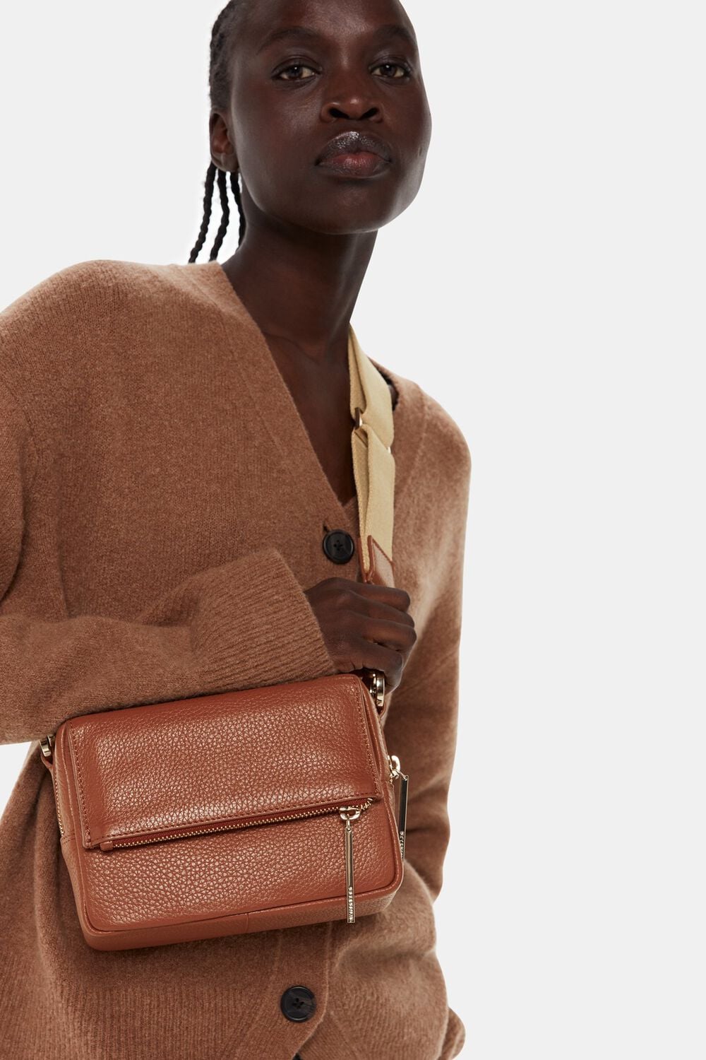 Tan Bibi Crossbody Bag
