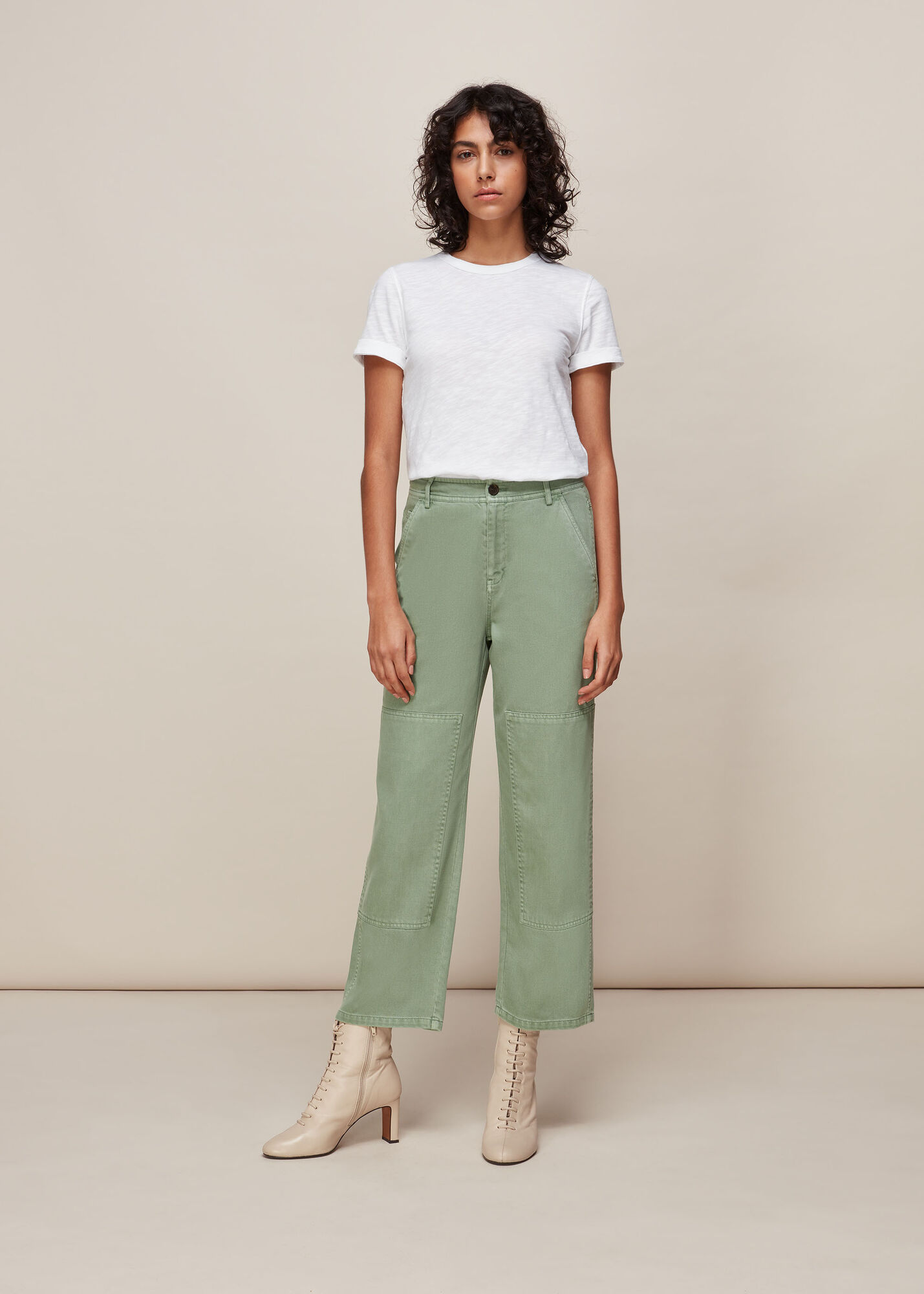 Pale Green Ultimate Cargo Trouser WHISTLES
