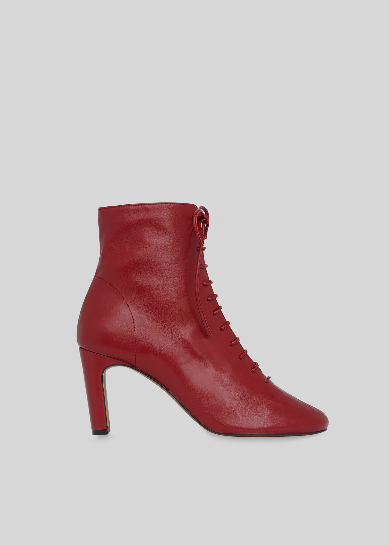 Dahlia Lace Up Boot Red