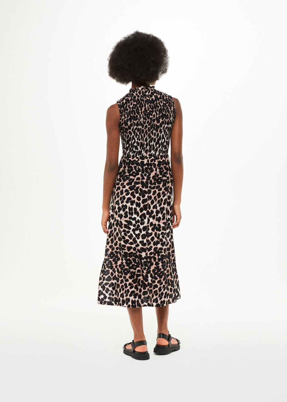 Heidi Leopard Spot Midi Dress