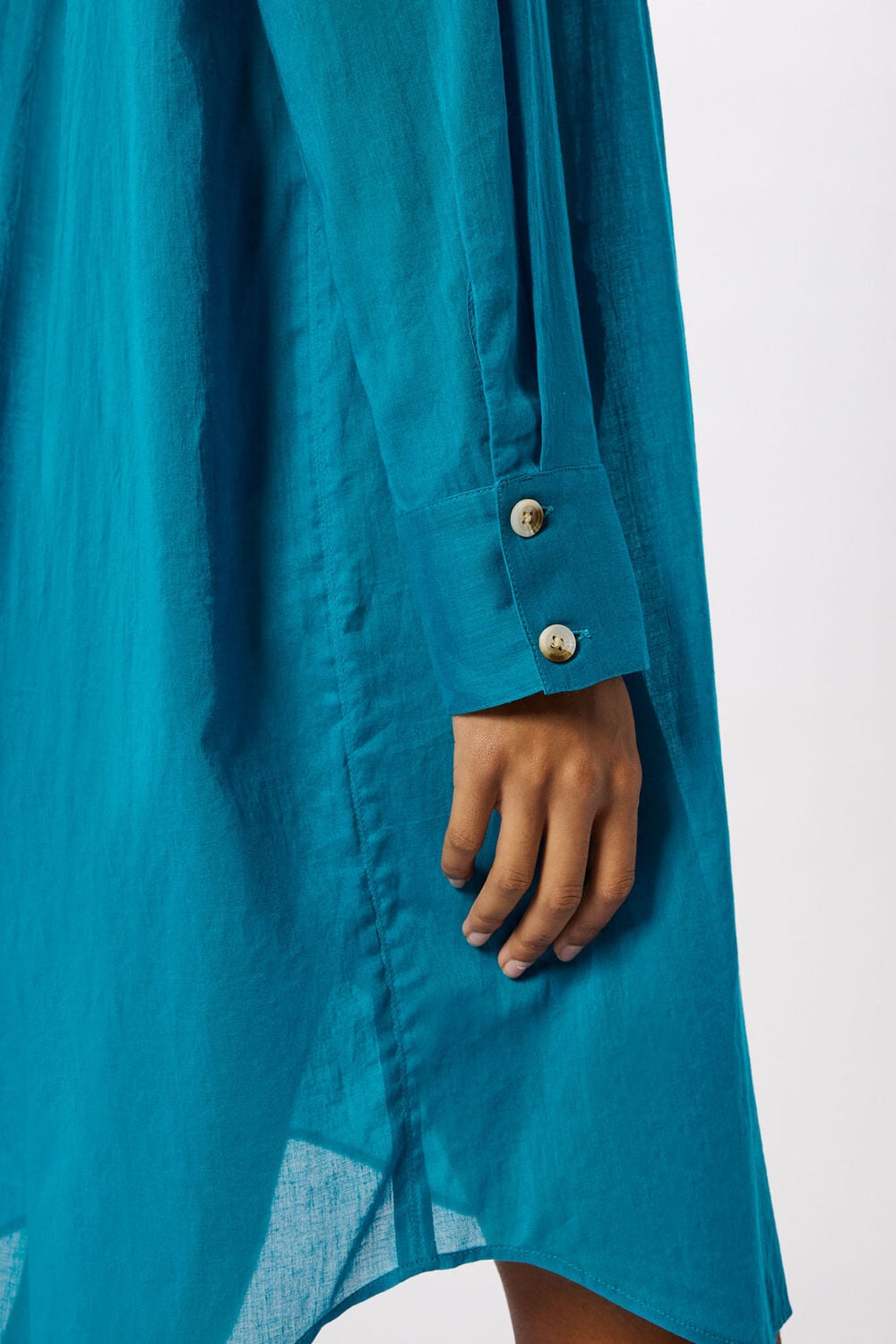 Teal Tie Front Beach Dress