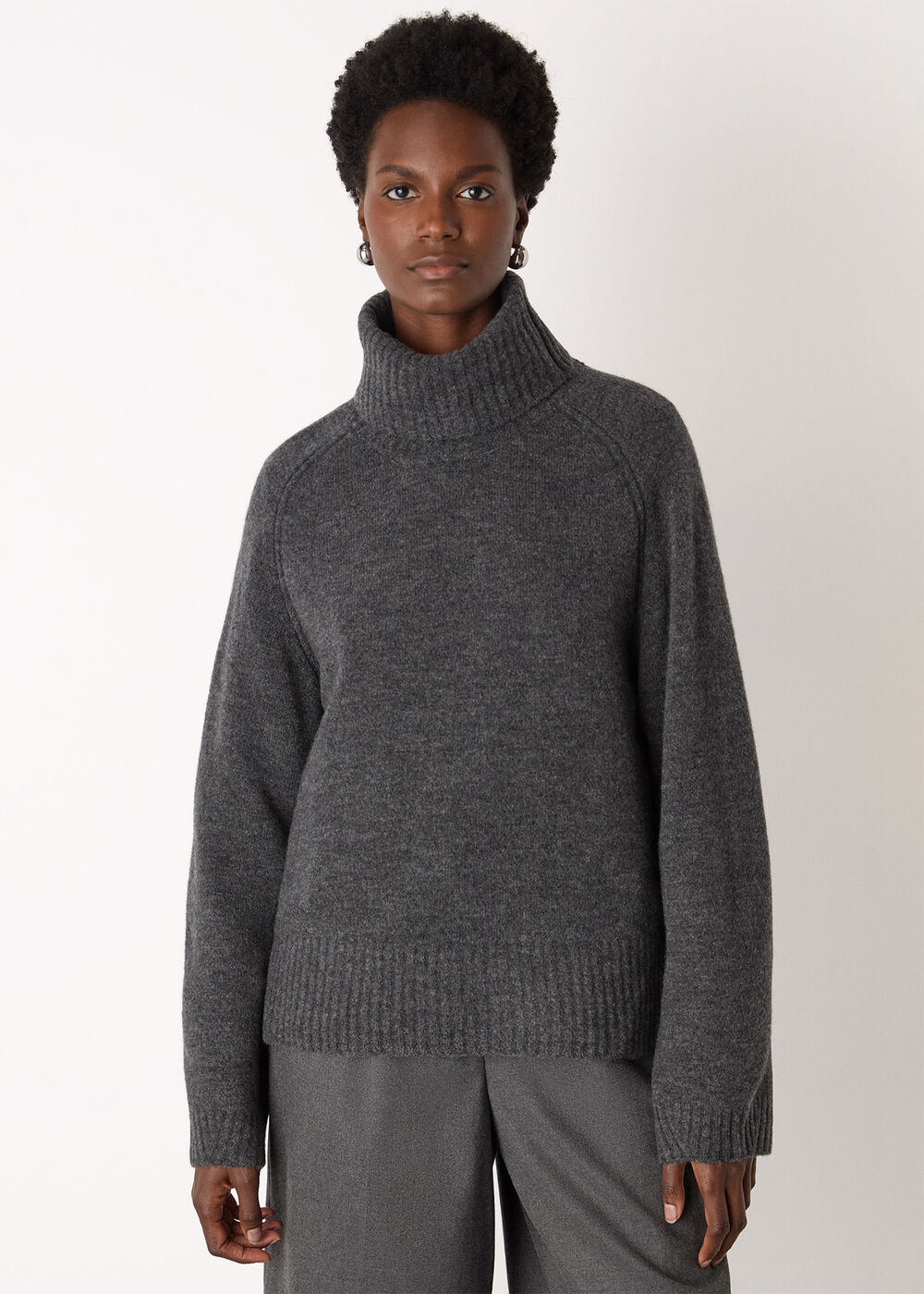 Roll Neck Wool Mix Jumper