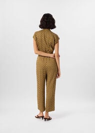Ikat Spot Sleeveless Jumpsuit