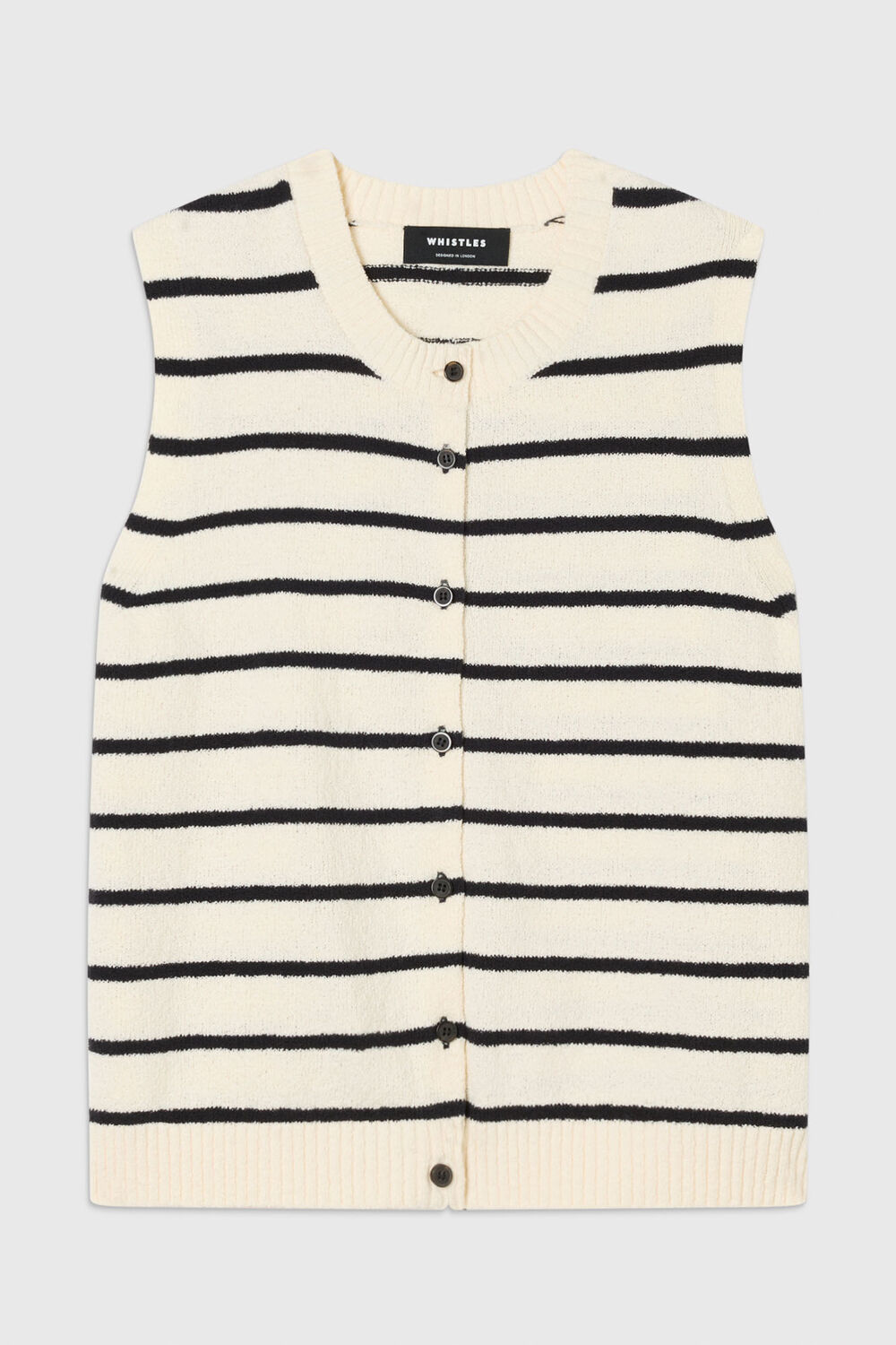 Ivory Stripe Boucle Textured Tank