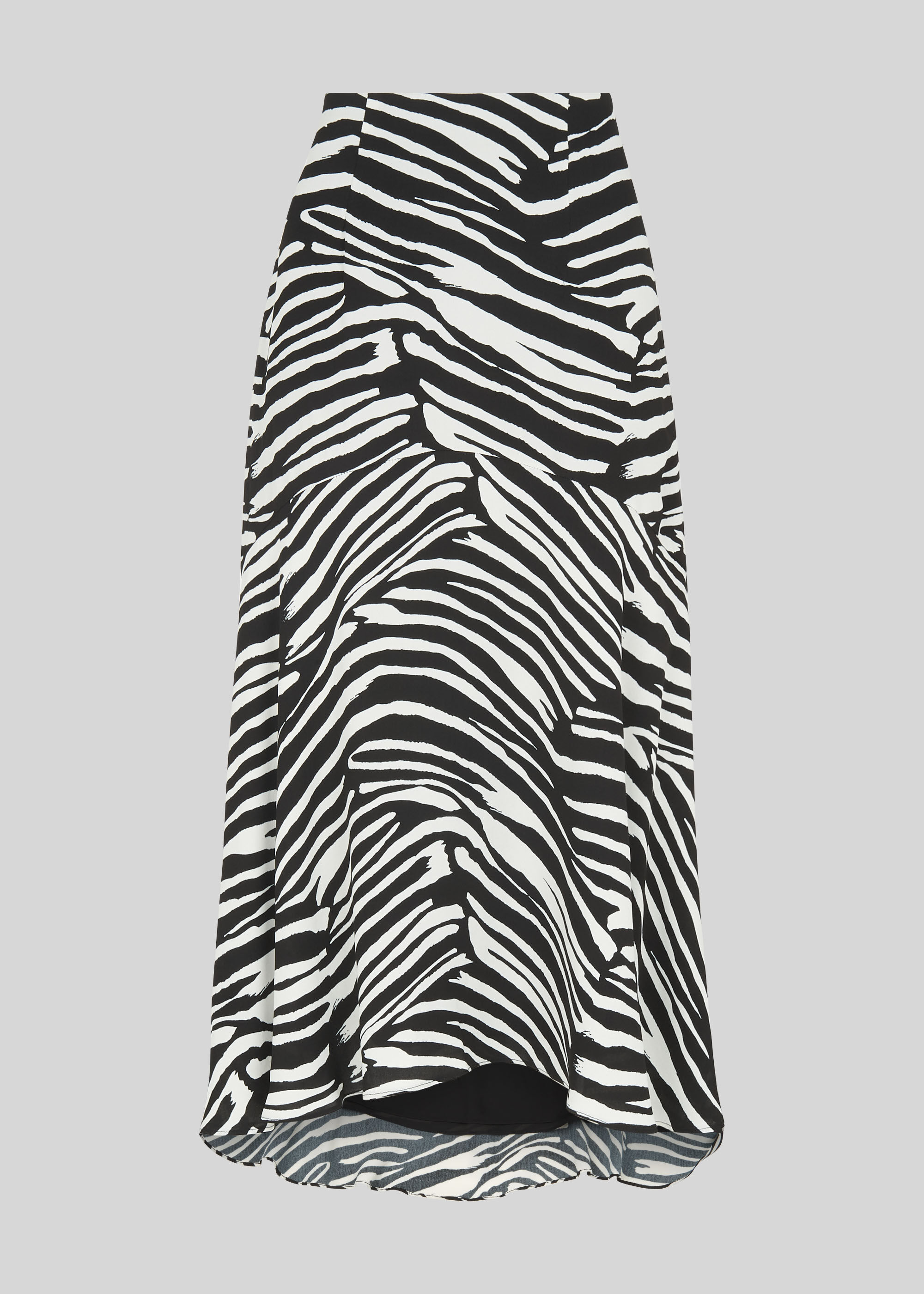 Black And White Zebra Print Skirt 