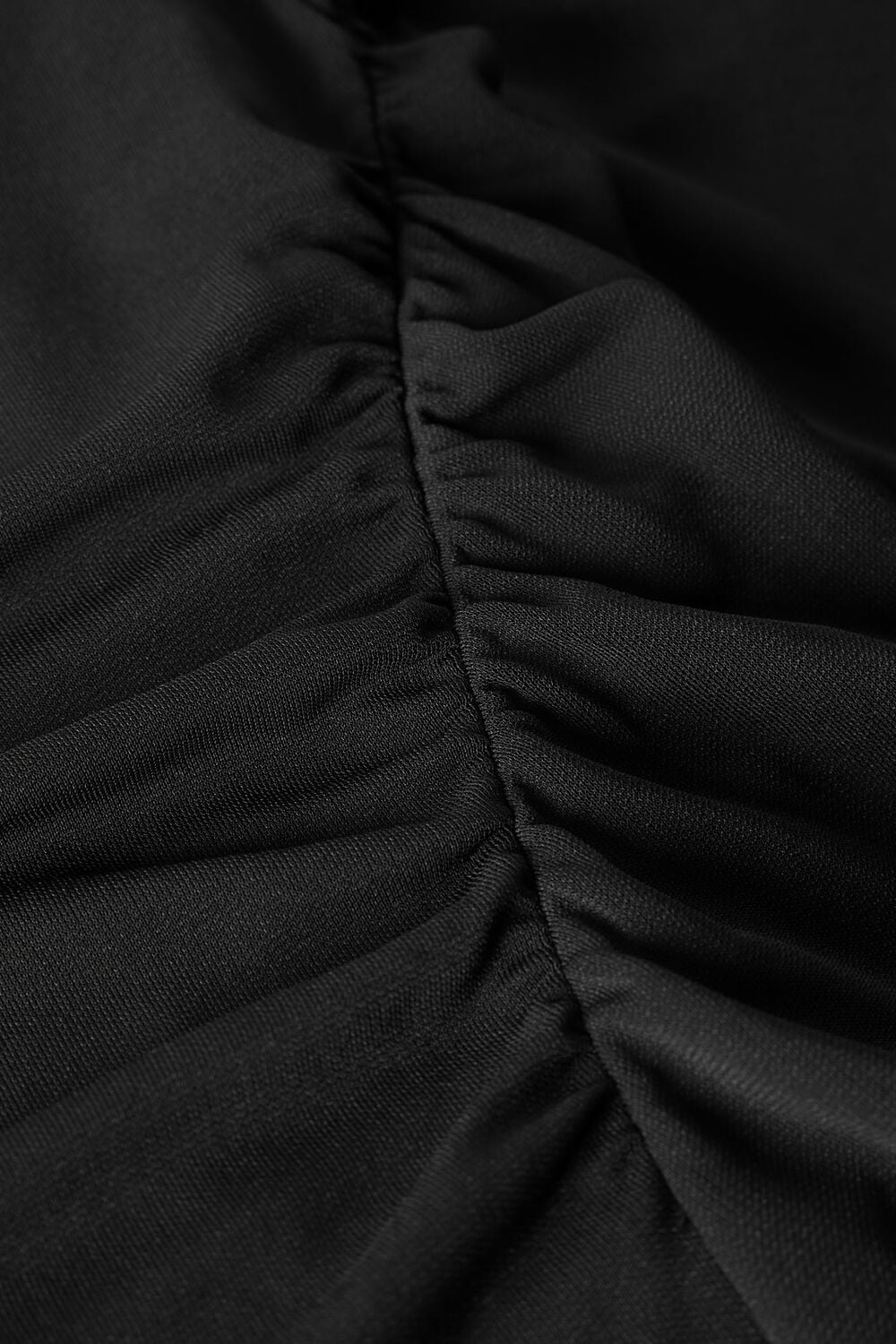 Black Ruched Cowl Neck Jersey Dress