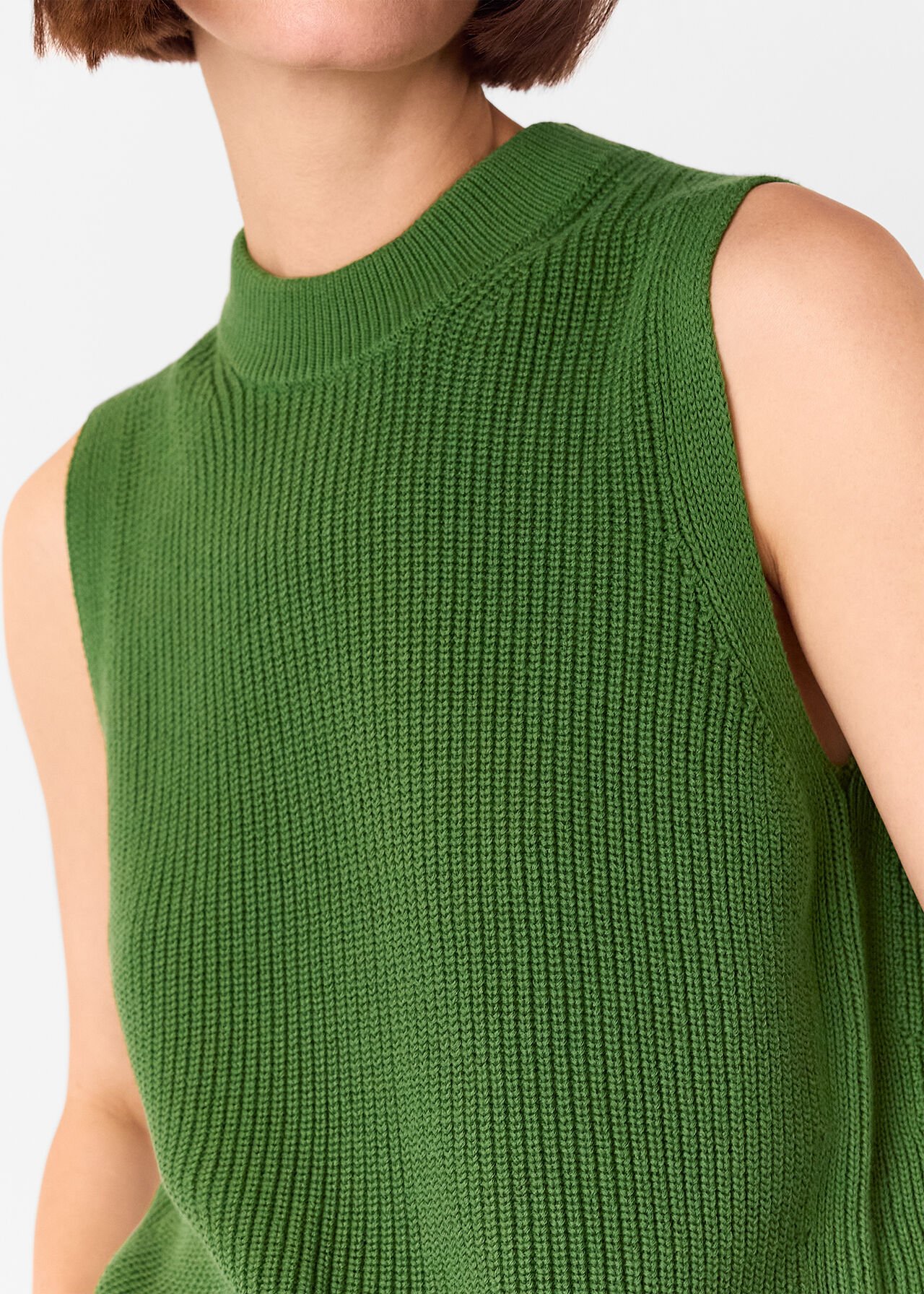 Cotton Back Detail Ribbed Tank