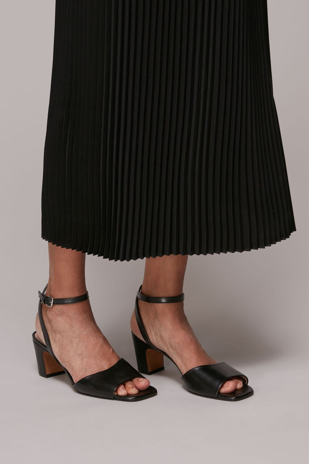 Black Emerson Block Heel Sandal