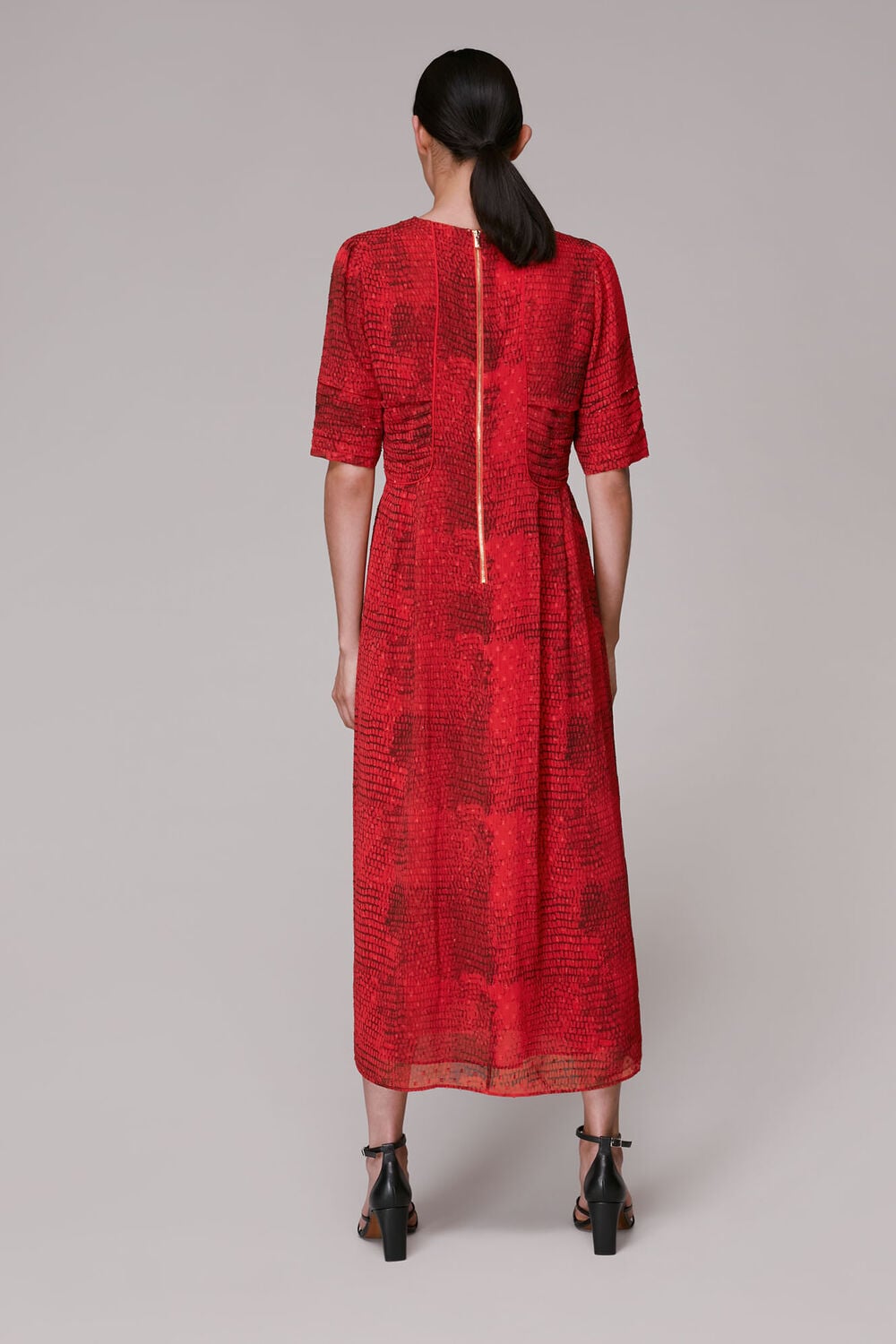 SNAKE ANIMAL DOBBY DRESS