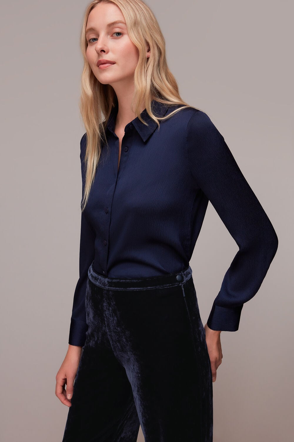 Velvet Wide Leg Crop Trouser