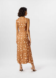 Deer Spot Viscose Midi Dress