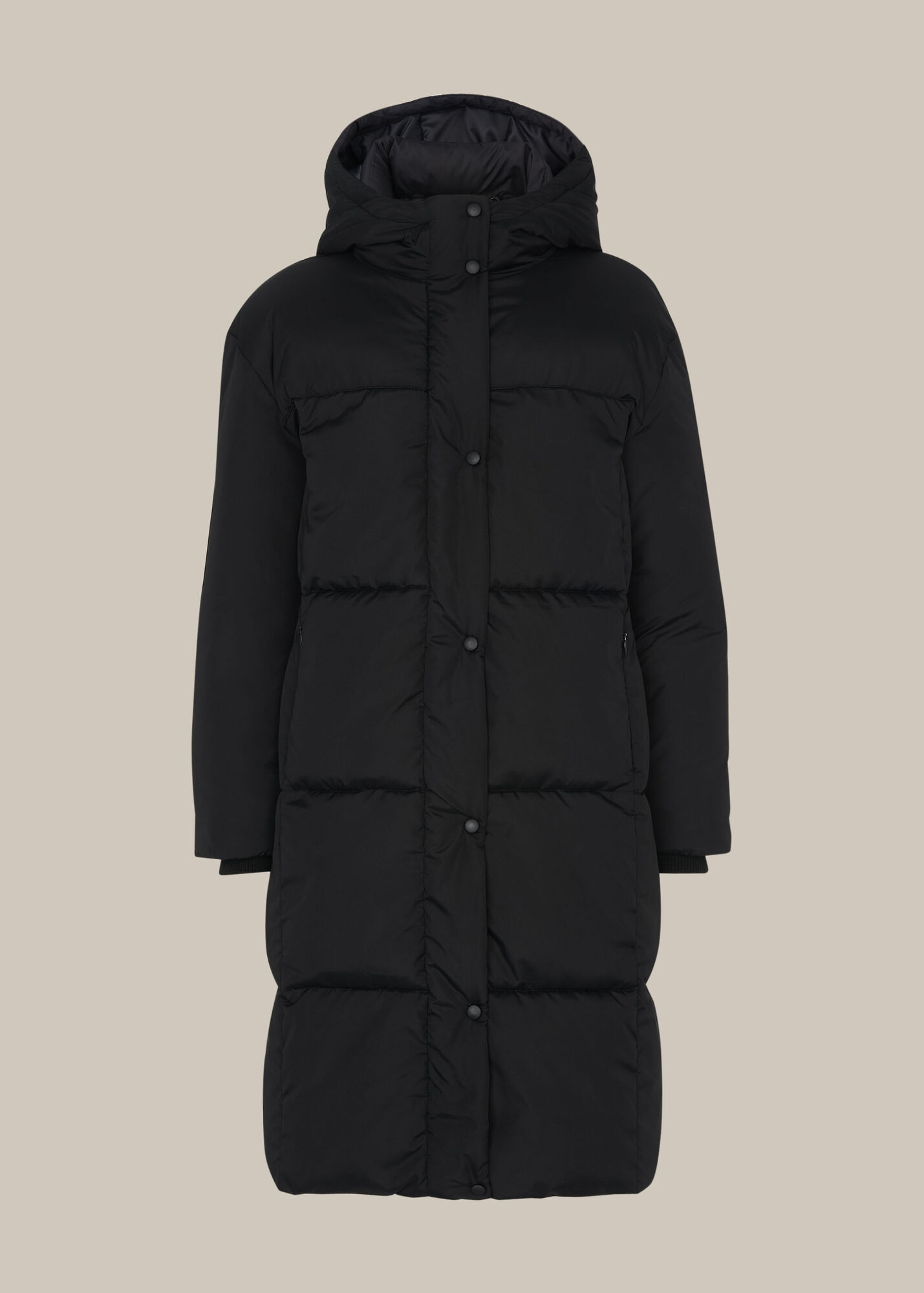 Black Hooded Puffer Jacket | WHISTLES