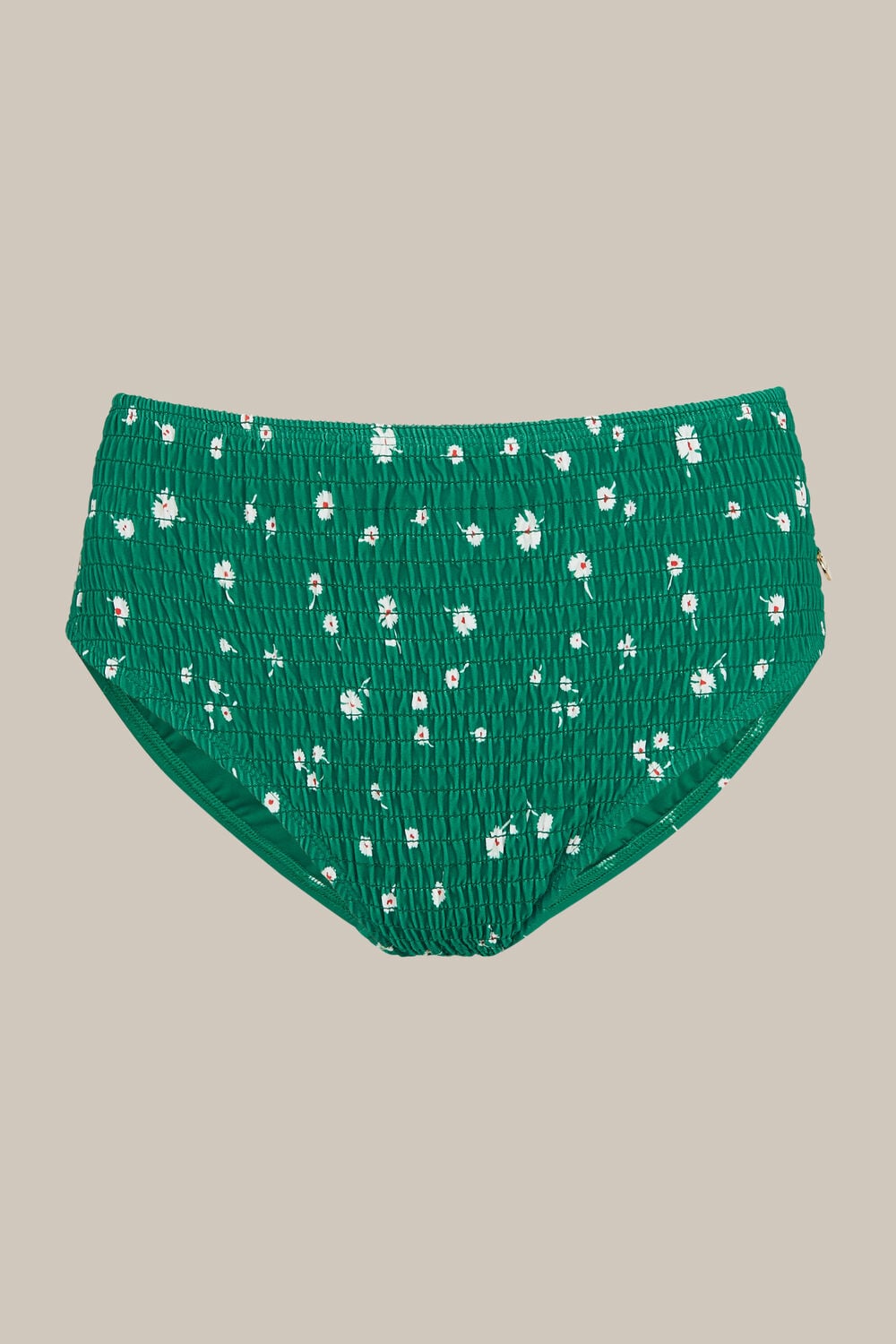 Green Primula Print Bikini Bottom
