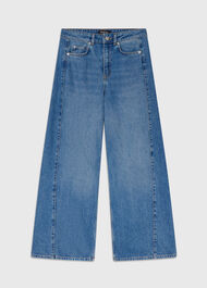 Panel Detail Wide Leg Jean