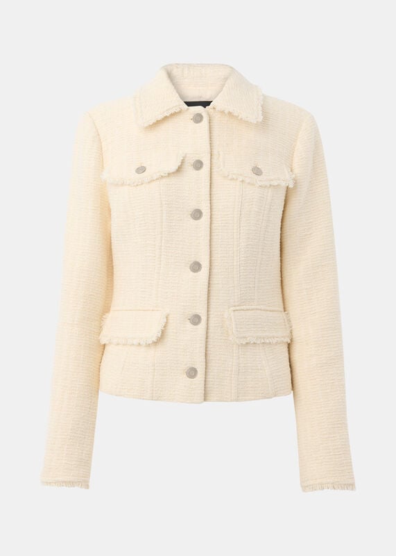 Ivory Petite Lucie Boucle Jacket