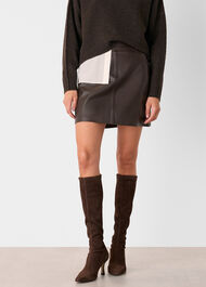 Leather A line Skirt