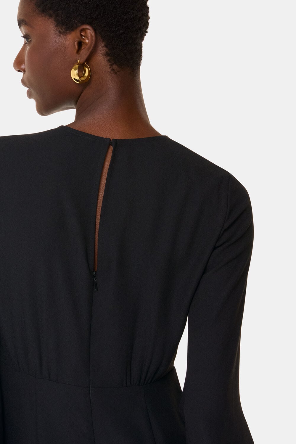 Black Bonnie Gathered Jumpsuit