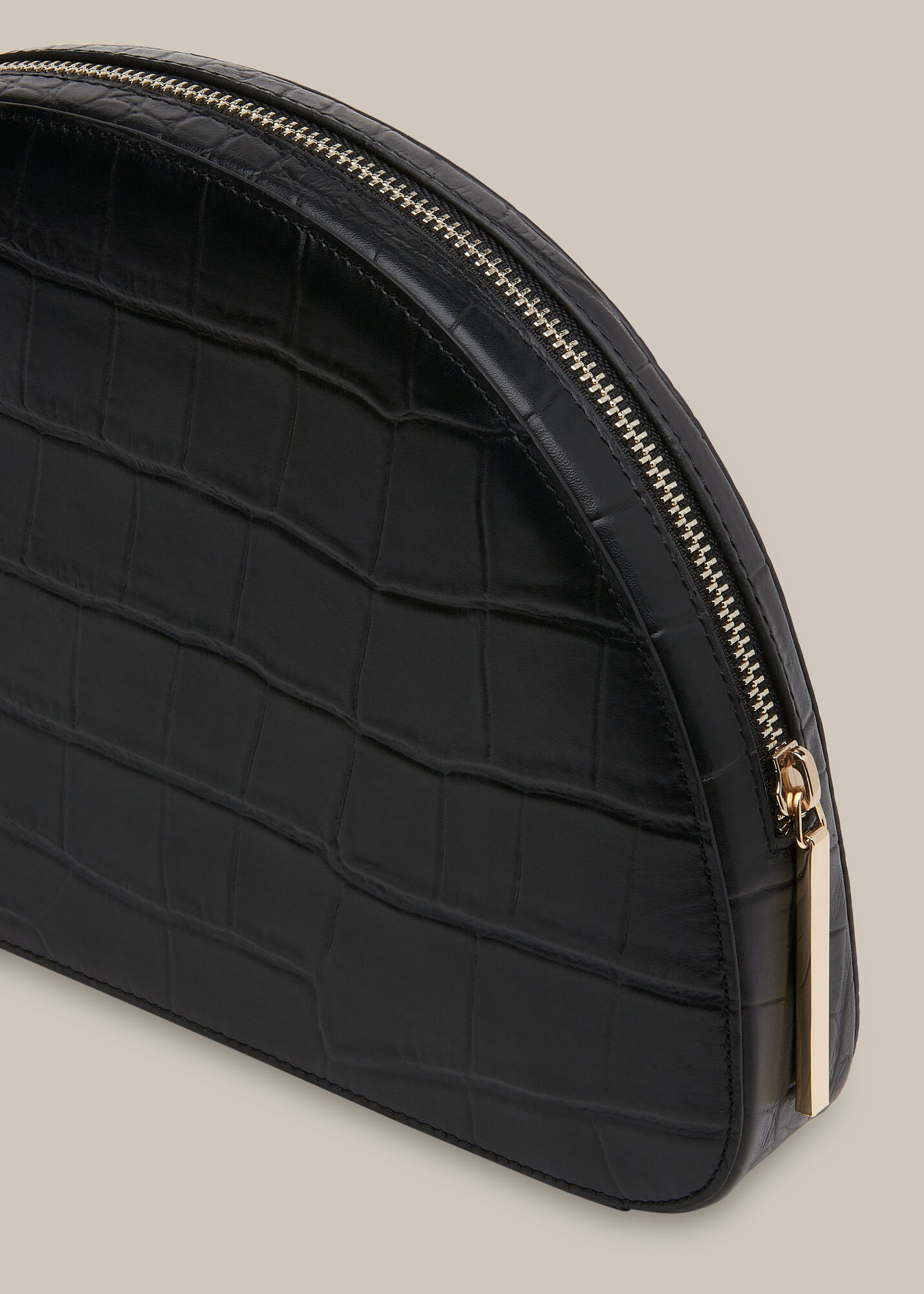 Black Easton Half Moon Clutch WHISTLES