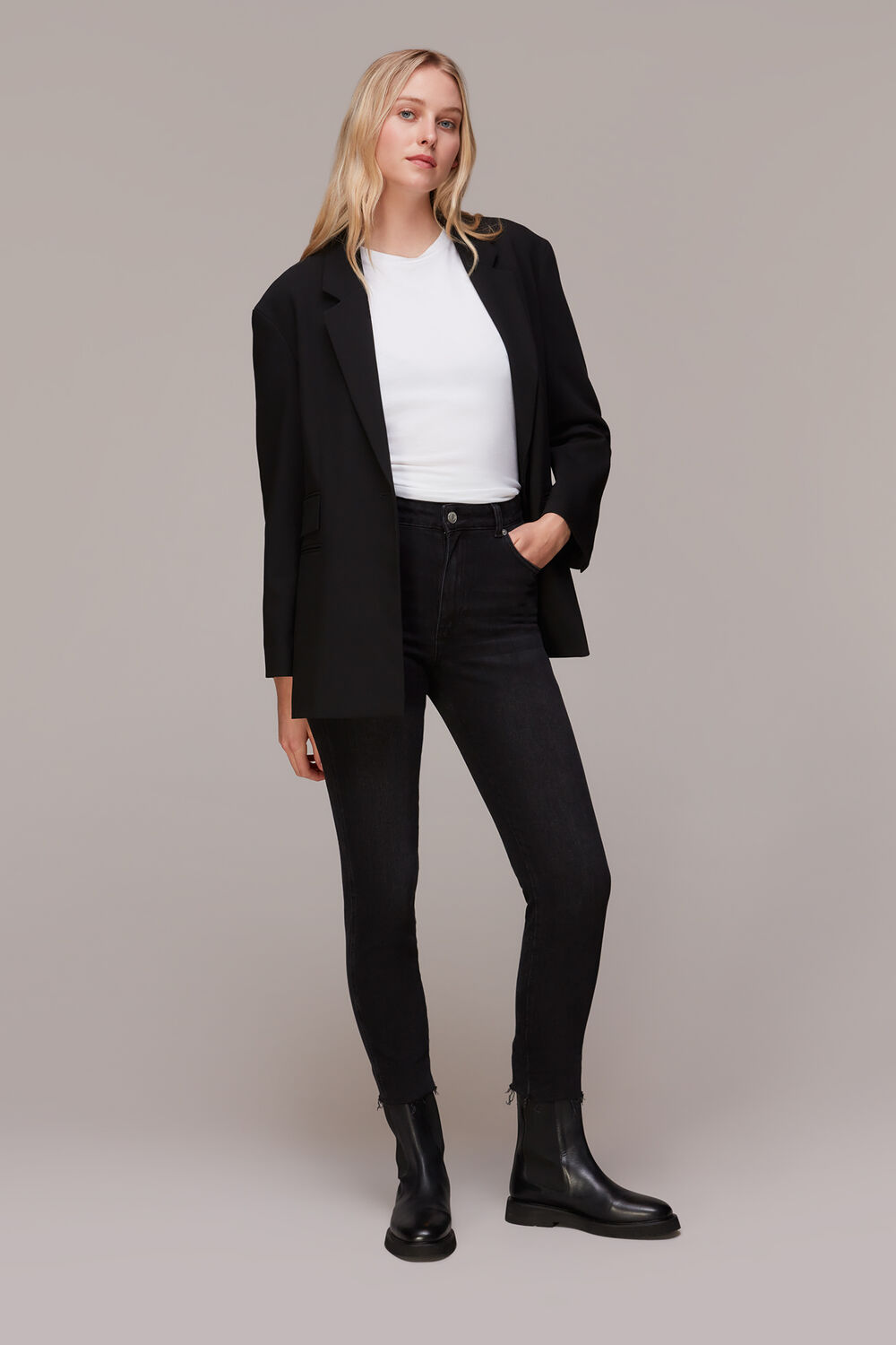Stretch Slim Frayed Jean