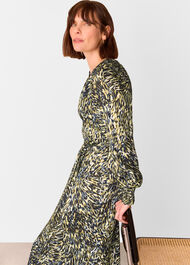 Leopard Swirl Midi Dress