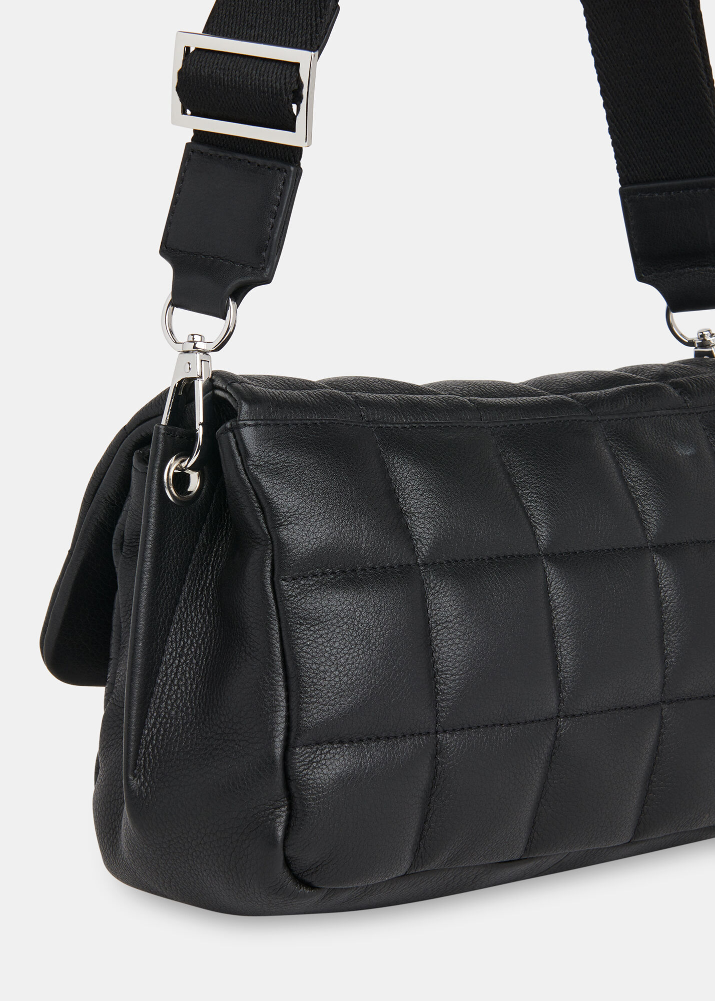 Black Ellis Quilted Crossbody Bag | WHISTLES | Whistles US |