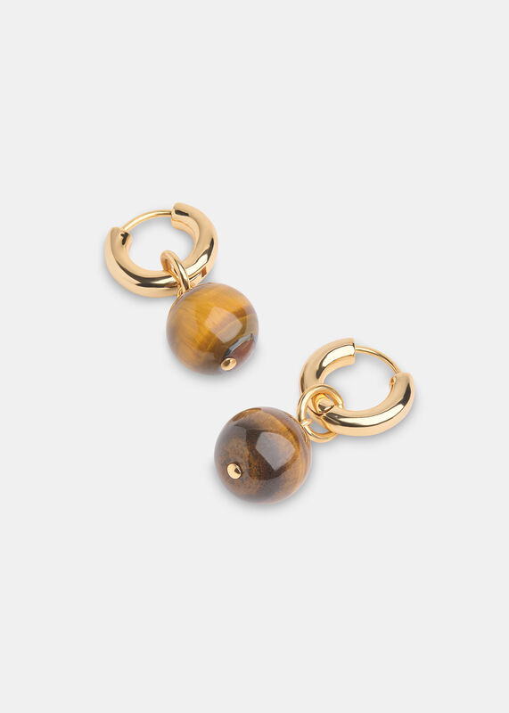Gold Bead Drop Earring