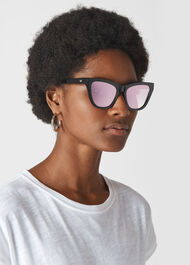 Asha Angular Sunglasses Black