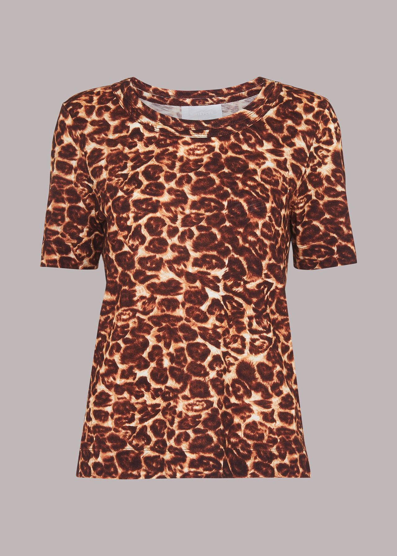 Leopard Print Clouded Leopard Rosa T Shirt | WHISTLES