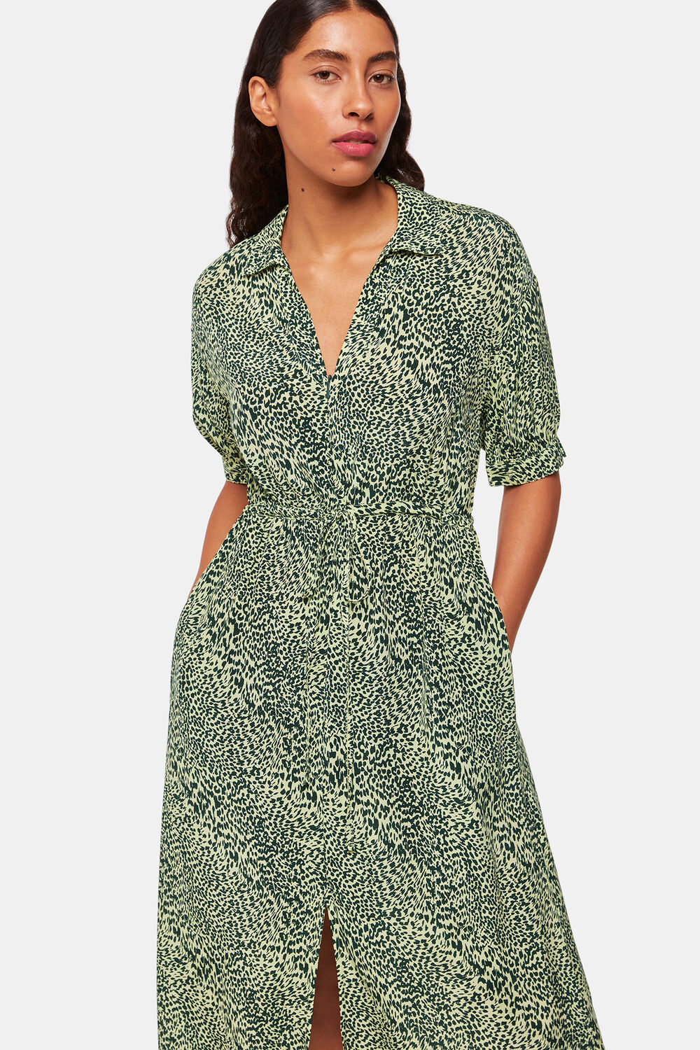 Diagonal Leopard Print Dress