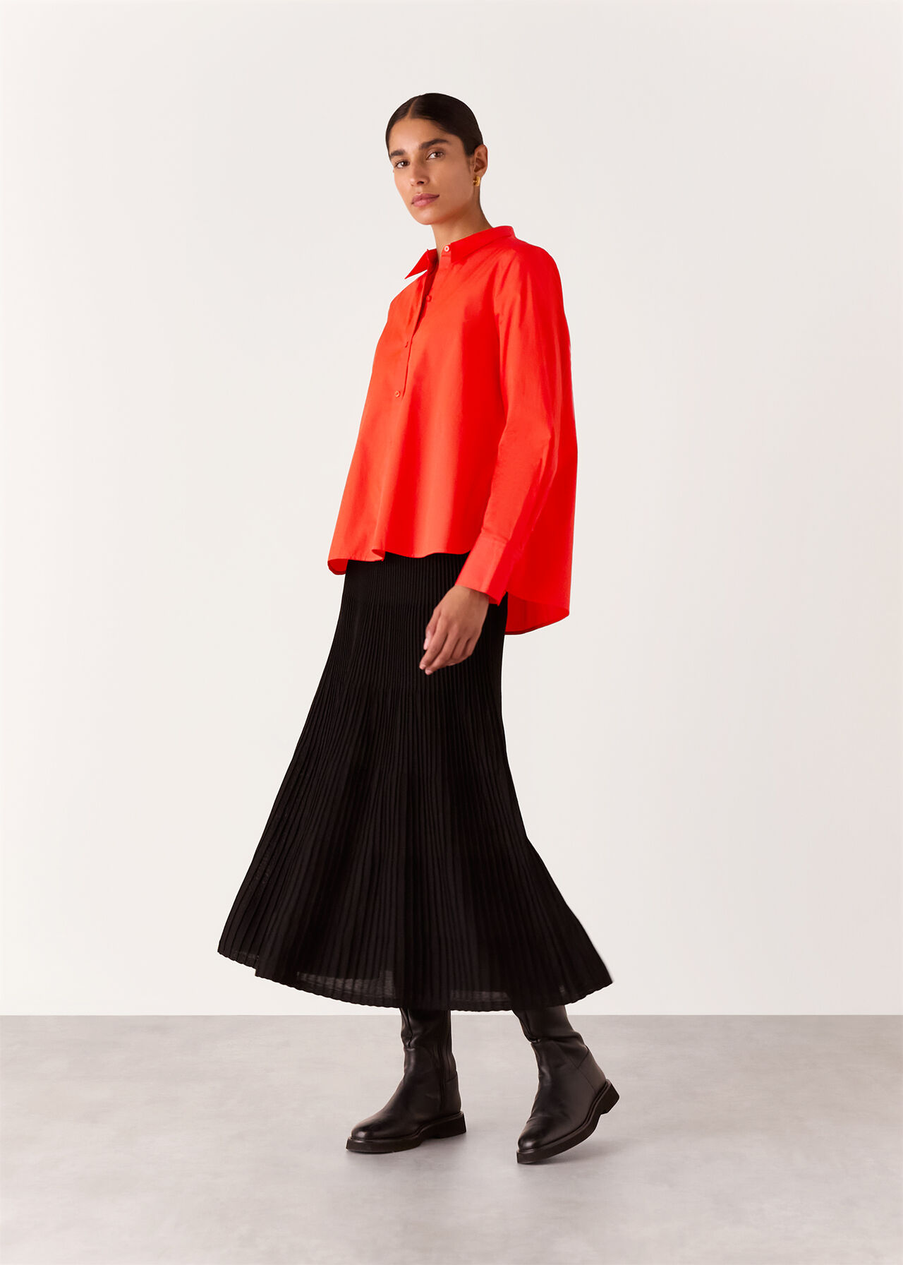 Boxy Relaxed Cotton Shirt