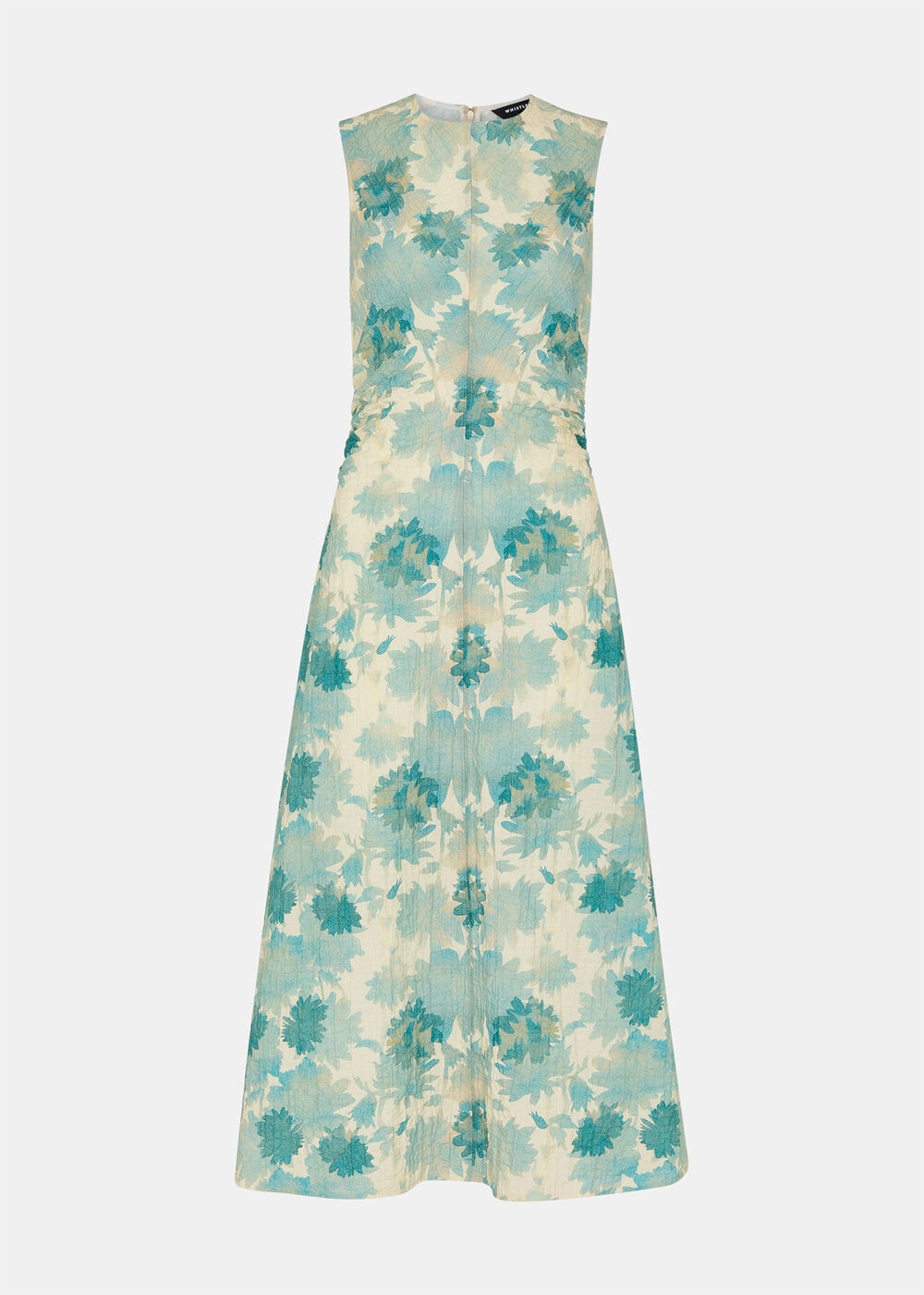 Petite Floral Textured Midi Dress