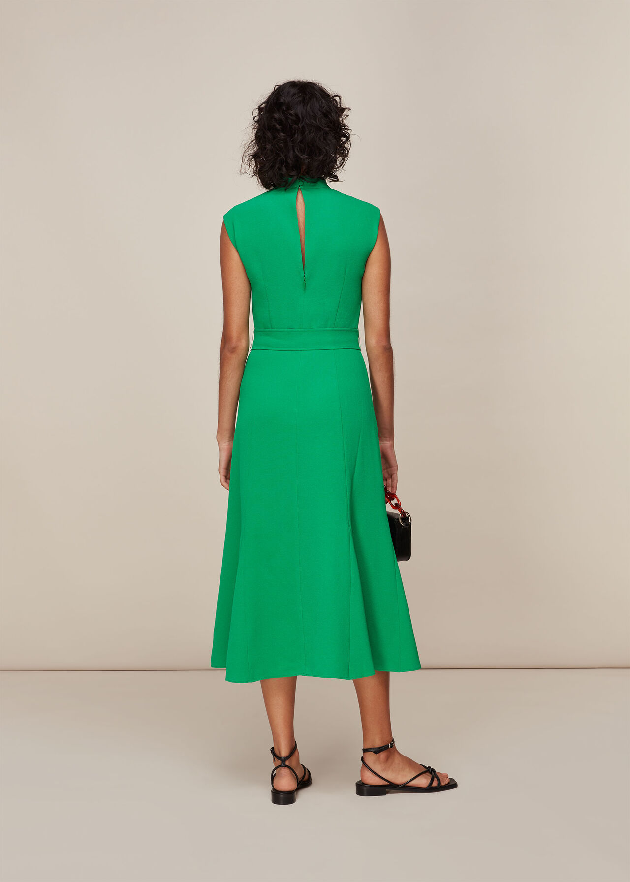 Penny Belted Dress Green