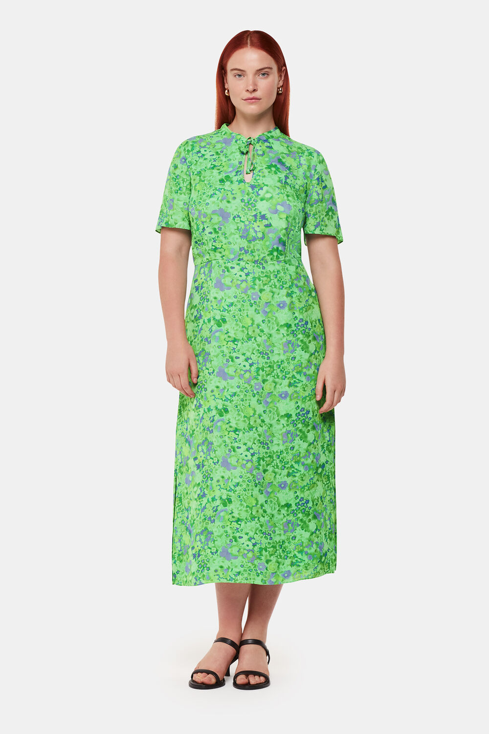 Green Lucid Floral Bonnie Dress