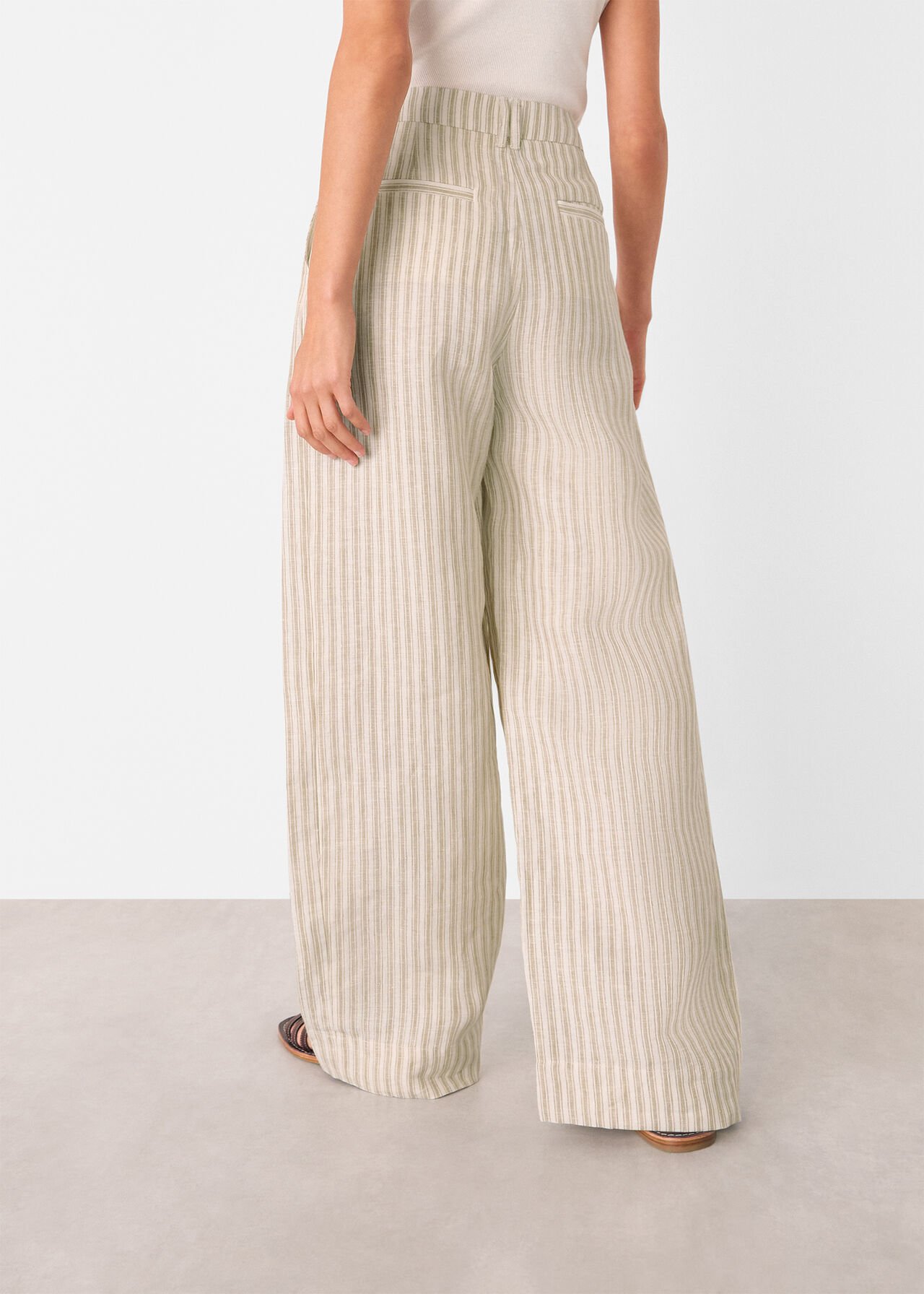 Linen Stripe Trouser