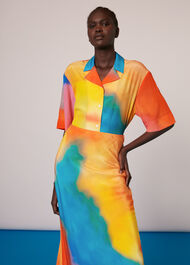 Bias Cut Rainbow Skirt